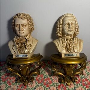 1973 Beethoven and Bach home interiors wall hangers